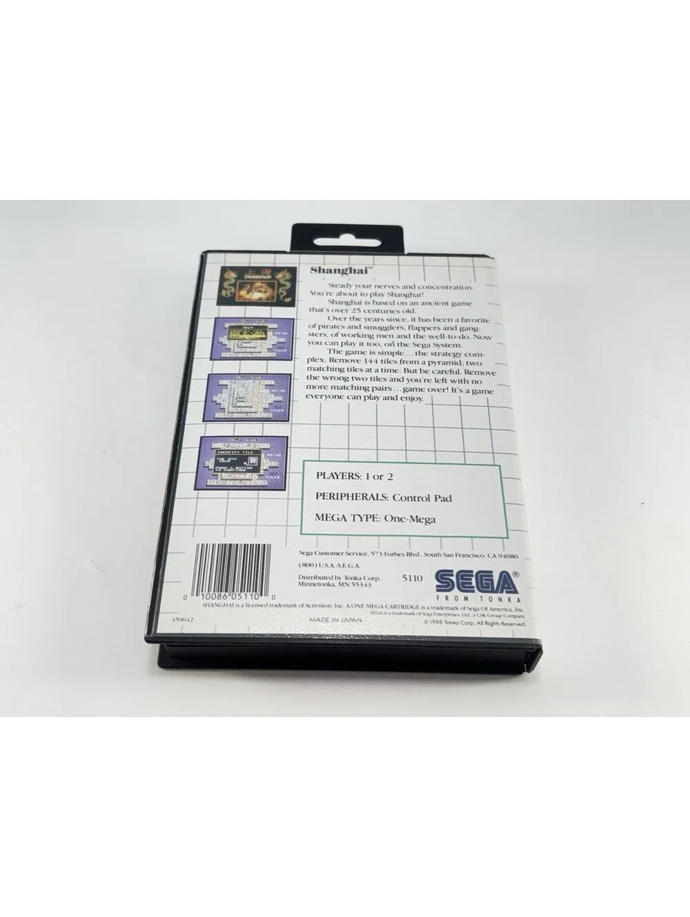 Shanghai (Sega Master System, 1988)  - Tested - Excellent Condition
